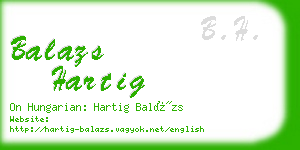 balazs hartig business card